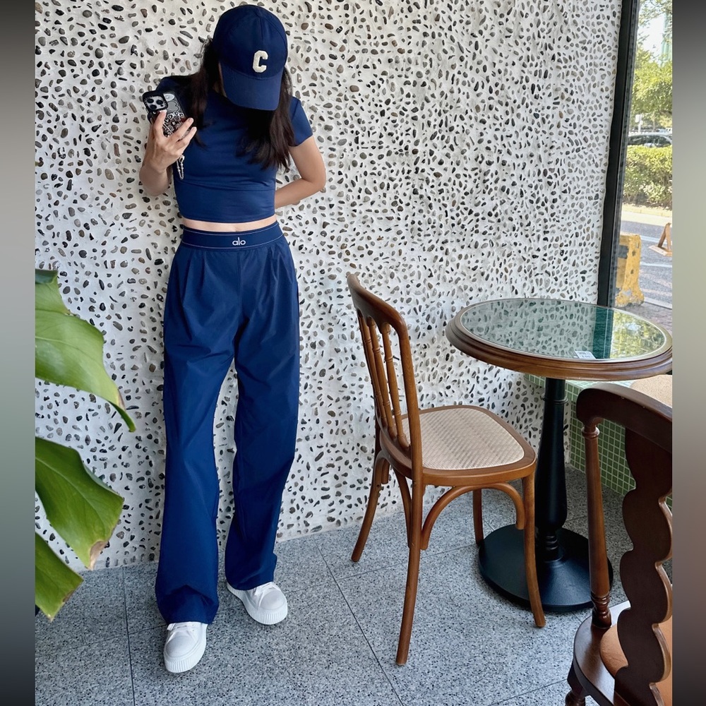 Alo Suit Up Navy Trouser Regular - Picture 2 of 6